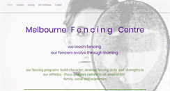 Desktop Screenshot of melbournefencingclub.com.au