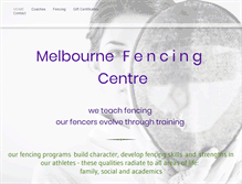 Tablet Screenshot of melbournefencingclub.com.au